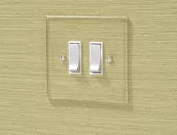 Prism Focus Sb S Clear Thermoplastic Switch Plate Custom Glass Clear Plates Fitted Furniture