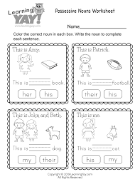 In this worksheet, your youngster will convert a list of phrases into a phrase using a possessive noun. Possessive Nouns Worksheet For 1st Grade Free Printable