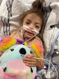 Her breathing tube is out!!! Lucia says “hi”!