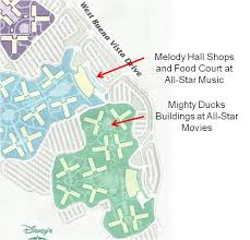 Walt disney world resort transportation map acrylic print by arthur de wolf. The Themed Areas At Disney S All Star Movies Resort