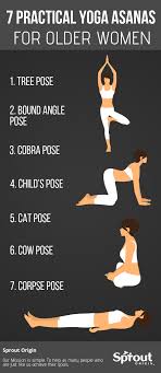 7 Practical Yoga Asanas For Older Women Yoga Asanas Types Of Yoga Yoga Help