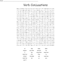 Verb Conjugations Word Search Wordmint