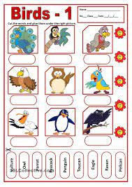 Birds 1 Zoo Animals Birds Vocabulary Worksheets
