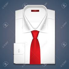 Un artículo en el que se aconseja llevar corbata negra con traje negro fuera de ámbito ceremonial (defunción) carece de toda rigurosidad y seriedad. Camisa Blanca Clasico Con Corbata Roja Ilustraciones Vectoriales Clip Art Vectorizado Libre De Derechos Image 27425378