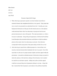 Homework help library peregrine livefoods how to write a critique. Persuasive Speech Self Critique Nonverbal Communication Epistemology