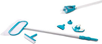 Intex Kit D Entretien Luxe Pour Piscine Inclus Une Epuisette De Fond Une Brosse Paroi Un Element Filtrant Et Tous Les Accessoires Necessaires Au Raccordement Amazon Fr Sports Et Loisirs