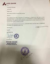 A bank letterhead is as important as other documents in the financial industry. Axis Bank Support On Twitter Hi As Requested Earlier We Need To Take Up The Case With The Other Bank Hence Request You To Share The Beneficiary 1 2