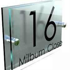 Make it easy for guests, delivery personnel or emergency services to find your home at any time of the day. Modern Acrylic House Street Number Signs Plaques