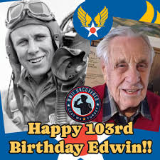 Ed Cottrell, age 99, served as a P-47 pilot during WWII. His responsibility  was to provide air cover for infantry units during the Battle of the Bulge,  seeking and destroying enemy tanks.