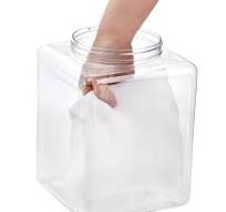 Amazon.com: Elsjoy 2 Pack 1.3 Gallon Plastic Jars, Plastic Gallon  Containers with Lids, Large Square Plastic Food Storage Jar for Kitchen,  Dry Food, ...