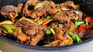 Fried Beef with Posho or Rice