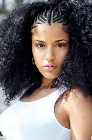 Mixed Black And Burgundy Braids Voluminous Afro Mixed With Cornrows Natural Hair Styles Hair Styles Braided Hairstyles