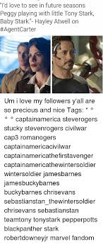 You've got a mean swing. I D Love To See In Future Seasons Peggy Playing With Little Tony Stark Baby Stark Hayley Atwell On Agent Carter Um I Love My Followers Y All Are So Precious And Nice Tags