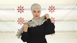 Bt 0002 Penye Bone Sal Baglama Teknikleri Cotton Bonnet Shawl Wearing Sal Moda Shopping