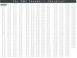 Dmc To Comso Floss Conversion Chart Cosmo Floss Color Chart