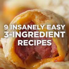 9 Insanely Easy 3 Ingredient Recipes Video Ingredients Recipes Healthy Recipes Cooking Recipes