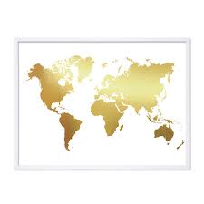 Täglich bestens informiert aus erster hand! Poster Weltkarte Gold 30x40 Cm Mit Goldaufdruck Map Erde Natur Photolini Bilderrahmen Fotowande Poster Und Geschenke