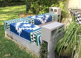 Cinder block walls need a footing 8 to 12 inches deep and 16 inches wide; Create More Outdoor Seating With A Diy Cinderblock Bench