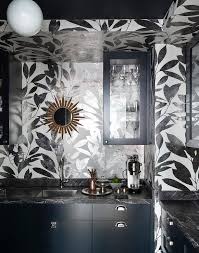 It also helps warm it up and make it feel this black and white geometric print adds an art deco touch to this kitchen. Black And White Kitchen Wallpaper Design Ideas