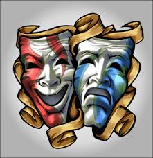 Cool Drama Masks Decal Sticker *** Free Shipping****