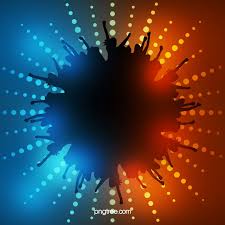 Halftone Music Lights Wallpaper Background Dj Blue Orange Background Image For Free Download