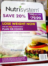 › when do costco nutrisystem gift cards go on sale 2018. Costco Sale 100 Nutrisystem Gift Card Only 54 99