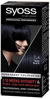 This deep, rich hair color has an intense midnight blue hue that brings a cool edge to black hair. Syoss Permanent Coloration Blue Black 1 4