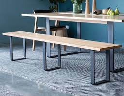 Plenty of metal furniture legs to choose from. Odense Solid Oak 240cm Bench Seat With Black Metal Legs