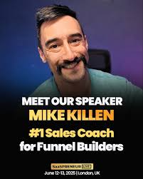 $25K clients? Mike Killen's helped thousands of marketers land them. He's  the king of five-figure funnels—and he's bringing his no-fluff advice  straight to the SaaSPRENEUR stage. 🎫 Don't miss it: Link in
