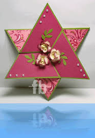 Stampowl S Studio Triangle Star Card Shaped Cards Fancy Fold Cards Star Cards