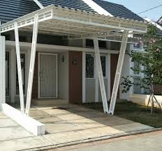 Kanopi galvalum dengan rangka atap besi hollow 30 x 30 mm yang dipadukan dengan atap kanopi spandek baja ringan. Harga Kanopi Alderon Bekasi Asia Bengkel Las