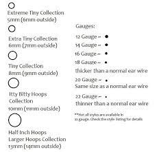 Nose Ring Size Chart Nose Ring Sizes Chart Cartilage Earrings Hoop Thin Nose Ring