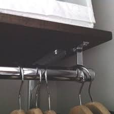 Ikea Broder Closet System With Walnut Stained Shelves And Hardwarehut Com Hanging Rod Walnut Stain Closet System Ikea Broder