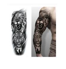 Forever in my heart tattoo. Full Arm Bein Temporares Tattoo Xxl Big Size Korperkunst Lowe Tiger Ebay