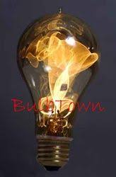 A flickering light bulb is the electrical equivalent of a dripping faucet. 15a23 E26 Balafire Flicker 120v E26 Base A23 Flicker Flame Bulbs Oscillating Filament Light Bulb Antique Reproduction Light Bulb Antique Light Bulbs Antiqu Outside Lamps Flickering Lights Antique Light Bulbs
