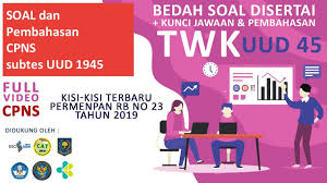 Uud 1945 Soal Cpns Twk 2019 2020 Hots Dan Kunci Jawaban Full Penjelasan Youtube