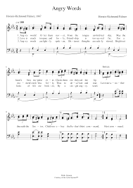 Eine explosive mischung aus wunderschönen handletterings und bitterbösen worten. Angry Words Horatio R Palmer Sheet Music For Piano Piano Duo Musescore Com