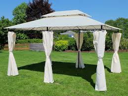Sehen sie sich die pavillon wasserdicht 3x4 auf gigagünstig an! Eleganter Gartenpavillon 3x4 Meter Dach 100 Wasserdicht Uv30 12m Mit 6 Vorhangen Rechteckig Modell Elba 3x4 As Superstore At