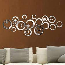 Many of our mirrors can be hung horizontally and vertically, choose what suits your space and needs. 24pcs Lot Diy 3d Circles Mirror Wall Sticker Crystal Mural Decal Home Decor Living Room Mirrored Decorative Sticker