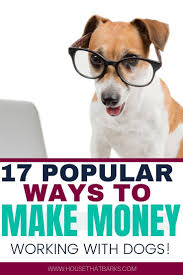 You Can Make Money Working With Dogs Dog Jobs Making Money With Dogs Way To Make Money Dogs Make Dog Food