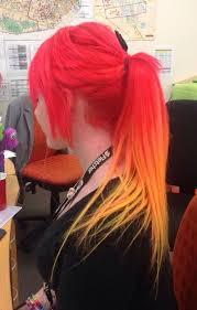 I Wonder How Long It Will Take Until Those Colors Fade Out Fire Hair Womens Hairstyles Red Ombre Hair