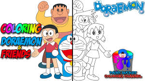 The coloring page is printable and can be used in the classroom or at home for kids. How To Color Doraemon Coloring Pages Doraemon Coloring Book For Kids To Learn Colors Youtube