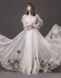 Daalarna 2020 Wedding Dresses Rebelle Bridal Collection Wedding Inspirasi Printed Wedding Dress Wedding Dresses Unique Floral Wedding Gown