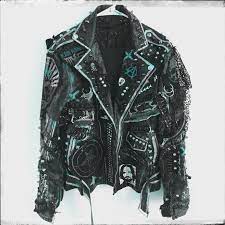 Rocker Jacket From Chad Cherry Clothing Punk Rock Jacket Heavy Metal Jacket Studded Jacket Vegan Leather Jacket Let S Punk Jackets Fashion Punk Fashion