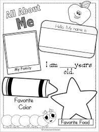 Erin Does This Look Familiar To You I Feel Like We Filled Out This Exact O All About Me Preschool All About Me Preschool Theme First Day Of School Activities