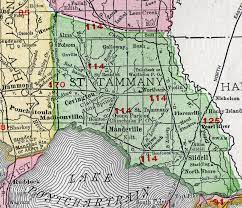 St Tammany Parish Zoning Map St. Tammany Parish, Louisiana, 1911, Map, Rand Mcnally, Covington, Slidell,  Mandeville, Madisonville, Abita Springs, Folsom, Pearl