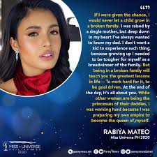 The final q&a portion saw a twist this year, with the top 5 answering two questions: Panay News On Twitter Ask During A Recent Interview If You Could Change Something In The World What Would It Be And Why Here Is Miss Universe Philippines 2020 Rabiya Mateo S Answer