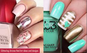These stylish nail designs will inspire your next manicure and have your fingers looking fashionable in no time. Glittering Chrome Nail Art Ideas And Designs