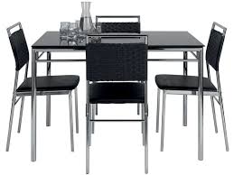 Table avec poufs, chaises ou banc, vous avez. Ensemble Table Et De 4 Chaises Jade Coloris Noir Conforama