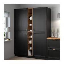 Crafted with handy wine and stemware glass racks, multiple open shelves, and spacious cabinets the buffet allows you to brilliantly showcase dinnerware. Vadholma Open Storage Brown Stained Ash Width 9 Height 40 Order Here Ikea Wine Shelves Home Decor Kitchen Kitchen Design